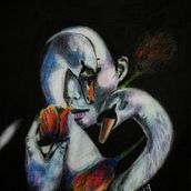 My project in Chiaroscuro Creative Portrait with Pencils course. Traditional illustration project by Cornia van Wyk - 04.06.2021