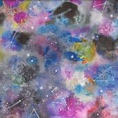 GalaxieMon projet du cours : Techniques modernes d’aquarelle. Projekt z dziedziny Malowanie akwarelą użytkownika muriel_viard - 06.04.2021