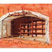 Vieja ventana con reja oxidada, by Yago Carreira. Un proyecto de Ilustración tradicional, Pintura a la acuarela, Paisajismo y Pintura de Yago Carreira - 06.04.2021