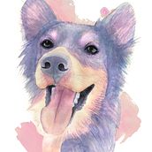 Perritos en acuarela. Un projet de Illustration traditionnelle de Daniela Lopez - 06.04.2021