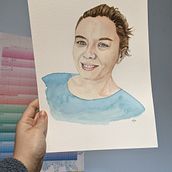 My project in Watercolor Portrait from a Photo course. Watercolor Painting project by Tara - 04.06.2021