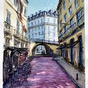 Mi Proyecto del curso: Representación arquitectónica en acuarela. Un projet de Aquarelle de Miguel Angel Rivas - 06.04.2021