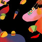 Food & music Ein Projekt aus dem Bereich Plakatdesign, Traditionelle Illustration und Musikproduktion von Juliana Bandeira - 06.04.2021