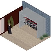 Modelagem de bicicletário para uma família. Un progetto di Architettura di Gabriela Santana - 10.08.2020
