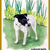 Proyecto 1_ retrato Capi. Watercolor Painting project by Alejandra Bello - 04.07.2021