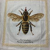 Cross Stitch Honeybee. Embroider project by Jason Kitting - 02.25.2021