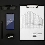 Cliente: Ana Maria Santos | Arquitetura & Construtora. Un proyecto de Br, ing e Identidad, Diseño gráfico y Diseño de Elisangela Dutra - 07.04.2021