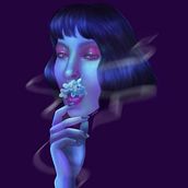 Blue. Traditional illustration project by Laura - 04.07.2021