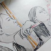 male portraits 2017-2019. Un projet de Dessin artistique, Animation de personnages, Dessin, Illustration traditionnelle, Dessin au cra, on , et Dessin de portrait de Kimi Frank - 02.10.2019