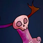 Skeleton Watercolor. Un proyecto de Animación, Animación 2D y Animación de personajes de Eleazar erasmo Cazon gutierrez - 08.04.2021