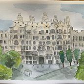Mi Proyecto del curso: Dibujo arquitectónico con acuarela y tinta. Un projet de Art urbain, Beaux Arts , et Carnet de croquis de Bárbara Goenaga - 07.04.2021