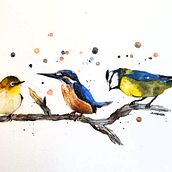 My project in Artistic Watercolor Techniques for Illustrating Birds course. Painting project by Jim Lagasse - 04.07.2021