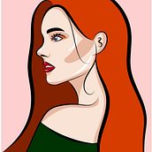 Ruiva. Portrait Drawing, and Traditional illustration project by Quézia Ferrazoli de Paula Carvalho - 04.08.2021