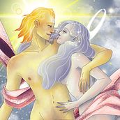 O casamento do Sol e da Lua. Un proyecto de Creatividad, Dibujo digital e Ilustración tradicional de Gabi Eru - 08.04.2021