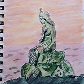 Watercolor- Sirena. Un progetto di Pittura ad acquerello di Brenda Arredondo - 14.07.2020