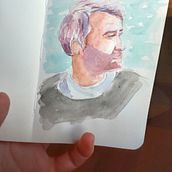 My project in  Watercolor Portrait Sketchbook course. Sketchbook, and Watercolor Painting project by Citla Flores - 04.08.2021