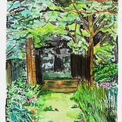 Paisajes en Acuarela y tinta. Fine Arts, Drawing, Artistic Drawing, Traditional illustration, Ink Illustration, L, scape Architecture, and Watercolor Painting project by Elizabeth Coloma Santibañez - 04.08.2021
