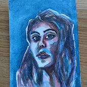 Mi Proyecto del curso: Retrato artístico en acuarela. Un proyecto de Dibujo de Retrato de Elena Quintero - 09.04.2021