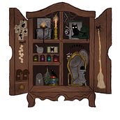 Cabinete de Bruja ilustración para cuento infantil.. Digital Drawing, Traditional illustration, and Children's Illustration project by Juana Valentina Castro - 04.09.2021