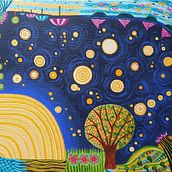 Moonrise. Acr, and lic Painting project by Mel Koehler - 04.09.2021