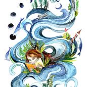 My project in Watercolor Techniques for Dreamlike Illustrations course. Watercolor Painting project by Anna Rudnicka-Litwinek - 04.09.2021