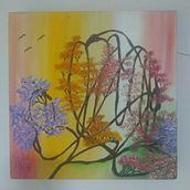 Lianas y bejucos. Oil Painting project by Luisa Alejandra Ruano Meneses - 04.12.2021