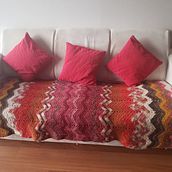 Manta zigzag. Crochê projeto de Sibila Valdés Soto - 01.10.2018