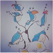 Sleeping Birds. Pencil Drawing project by Gerson Brito - 04.10.2021