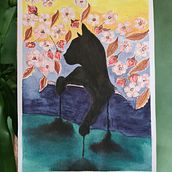 Mein Kursprojekt: Katze am See. Pintura em aquarela projeto de Silvia Viole - 10.04.2021