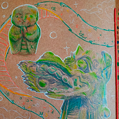 Estátuas de Pedra com Musgo. Een project van Tekening met potlood van Ana Beatriz Costa Viana - 10.04.2021