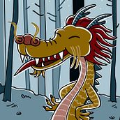 Illustrations for "The Monk and the Dragon". Un proyecto de Ilustración tradicional, Stor y telling de Irene Nemeth - 01.04.2020
