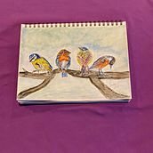 My project in Artistic Watercolor Techniques for Illustrating Birds course. Watercolor Painting project by S G - 04.29.2021