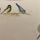 My project in Artistic Watercolor Techniques for Illustrating Birds course. Watercolor Painting project by amymdburns - 04.10.2021