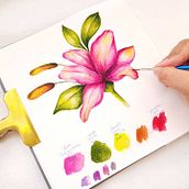 Acuarela Botánica. Botanical Illustration, and Watercolor Painting project by Jessica Riega - 04.11.2021