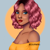 Meu projeto do curso: Retrato de personagens femininas com Procreate. Character Design, and Digital Illustration project by Larissa Santos - 04.11.2021