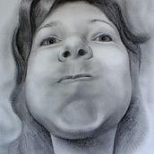 Retrato "Narcisa: jugando con el espejo". Un proyecto de Bellas Artes, Dibujo a lápiz y Dibujo de Retrato de Eva Fernández Galán - 15.05.2010