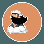 A bearded seaman. Un progetto di Illustrazione digitale di Rubén Alonso López - 11.04.2021