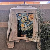 Chaqueta estrellada. Design, Painting, and Fiber Arts project by Noelia Hernández González - 04.10.2020