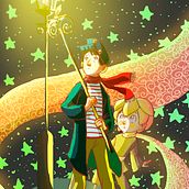 Proyecto 3. Ilustración El Principito. Character Design, Digital Illustration, and Children's Illustration project by Lara Gimeno Rodríguez - 03.02.2020