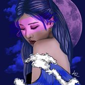 Il mio progetto del corso: Ritratti digitali fantastici con Photoshop. Traditional illustration, Drawing, Digital Illustration, Portrait Drawing, Digital Drawing, and Digital Painting project by Aurora Marzetti - 04.11.2021