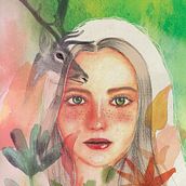My project in Illustrated Portrait in Watercolor course. 2D Animation, Acr, lic Painting, and Painting project by Pale Kyaw - 04.11.2021