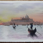 Venecia. Comenzando con la acuarela.. Projekt z dziedziny Malarstwo i Malowanie akwarelą użytkownika MariLuz Ros - 11.04.2021