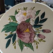 Blush Florals, pattern and kit by Florals & Floss. Un proyecto de Bordado de Arlo Everett - 30.04.2021