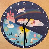 24 hour clock . Education, and Traditional illustration project by Estefania de Vasconcellos Guimaraes - 04.11.2021