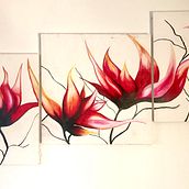 Liliums en acrílico . Acr, and lic Painting project by Valentina Abarzua - 04.12.2021