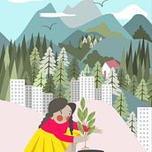 La ciudad que me imagino. Traditional illustration project by Carla Soliz Cronenbold - 04.09.2021