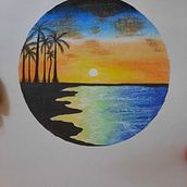 Proyecto #6 , Bello atardecer . Artistic Drawing project by Lizbeth Enamorado Hernandez - 04.12.2021