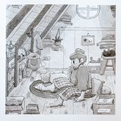 Ilustraciones en tinta china, narrativa de lo cotidiano y lo fantástico. Un proyecto de Ilustración con tinta, Ilustración infantil, Stor y telling de Amorela Sobrero - 12.04.2021