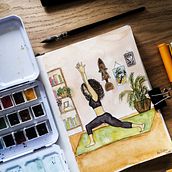 My project in Exploratory Sketchbook: Find Your Drawing Style course. Creativit, Drawing, Traditional illustration, Watercolor Painting, Sketching, Sketchbook, and Gouache Painting project by Marilyn Richter - 04.12.2021