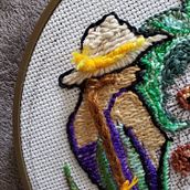 My project in Hair Embroidery Stitching Techniques course. Embroider project by Barbara McKinley Morrison - 04.12.2021
